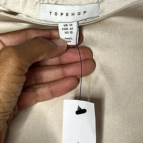 ASOS TopShop Women’s Cream Satin Silk Lace Mix  Maxi Skirt Size 10 - Picture 7 of 8